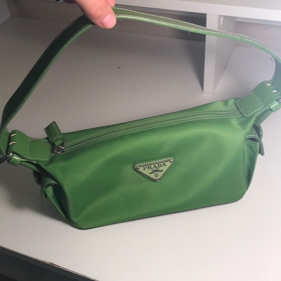 Prada Handbags - Green Prada hand bag
